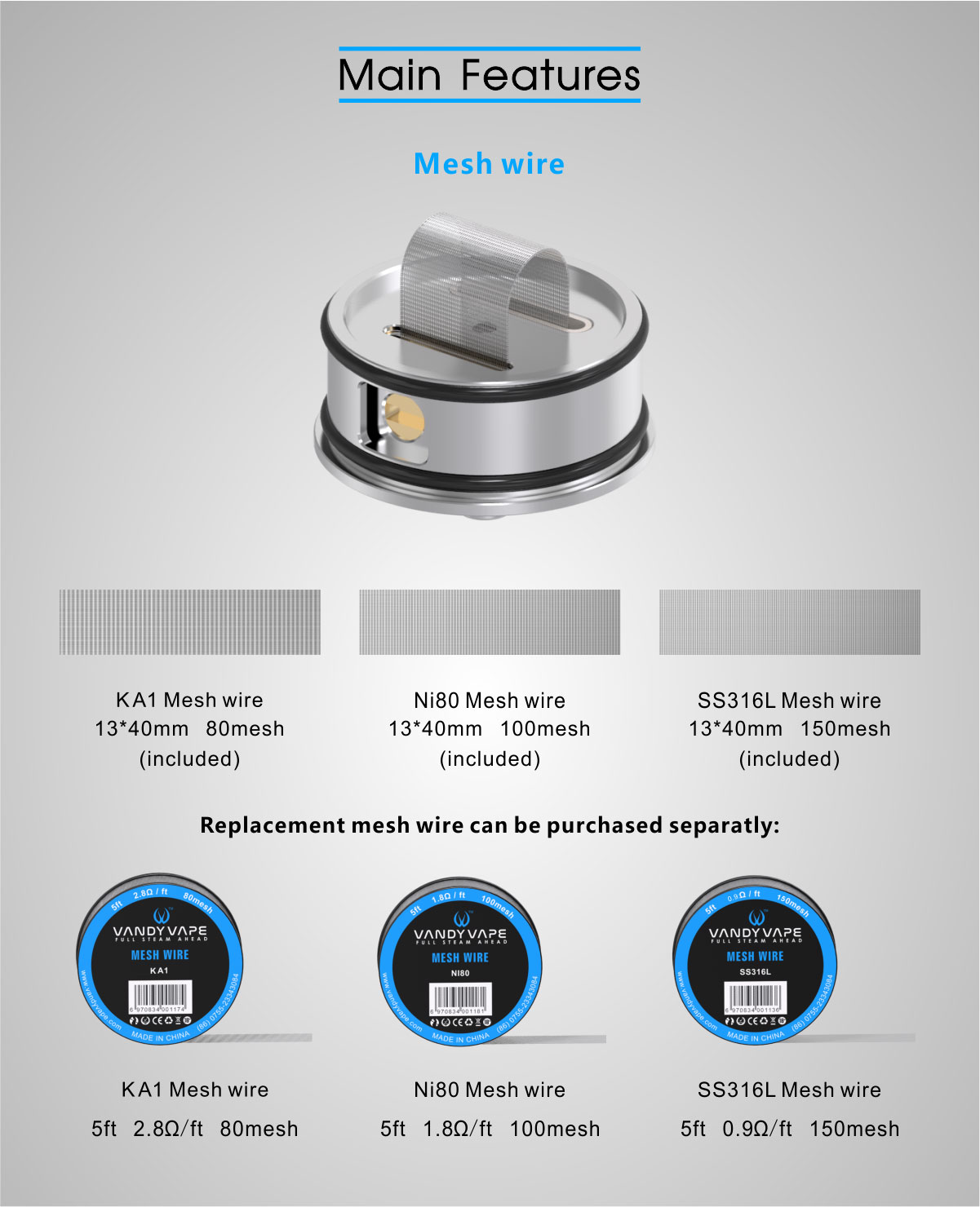 MESH RDA 24MM VANDY VAPE – Dibs 4 Vaping